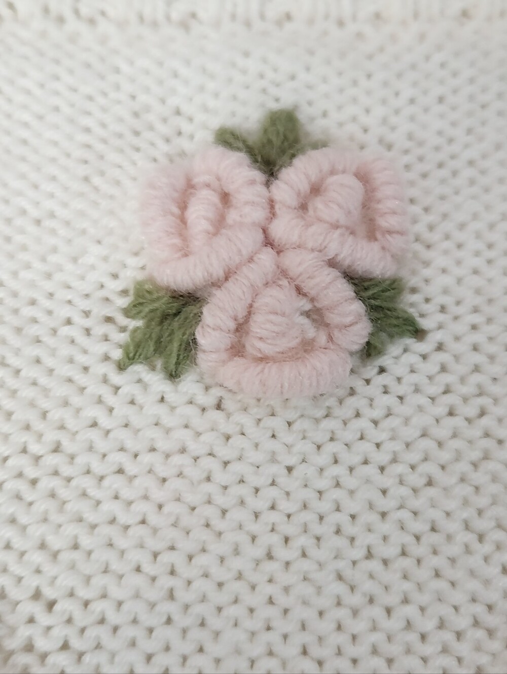 🌸 Very Truly Yours Embroidered Floral Cable Knit Sweater 🌸 - Picture 3 of 7
